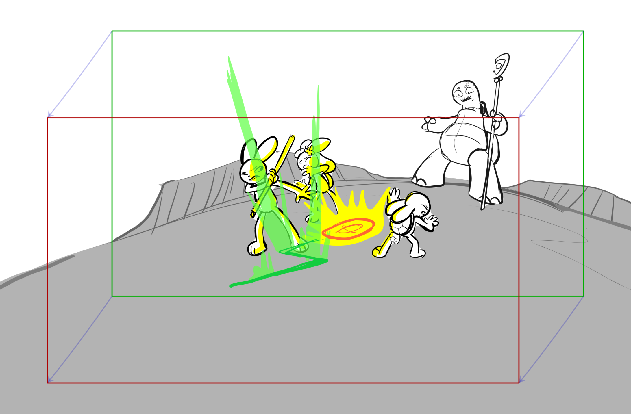 Venom Wars — Escena 25, panel 2, storyboard by Melissa Ballesteros